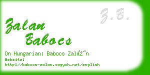 zalan babocs business card